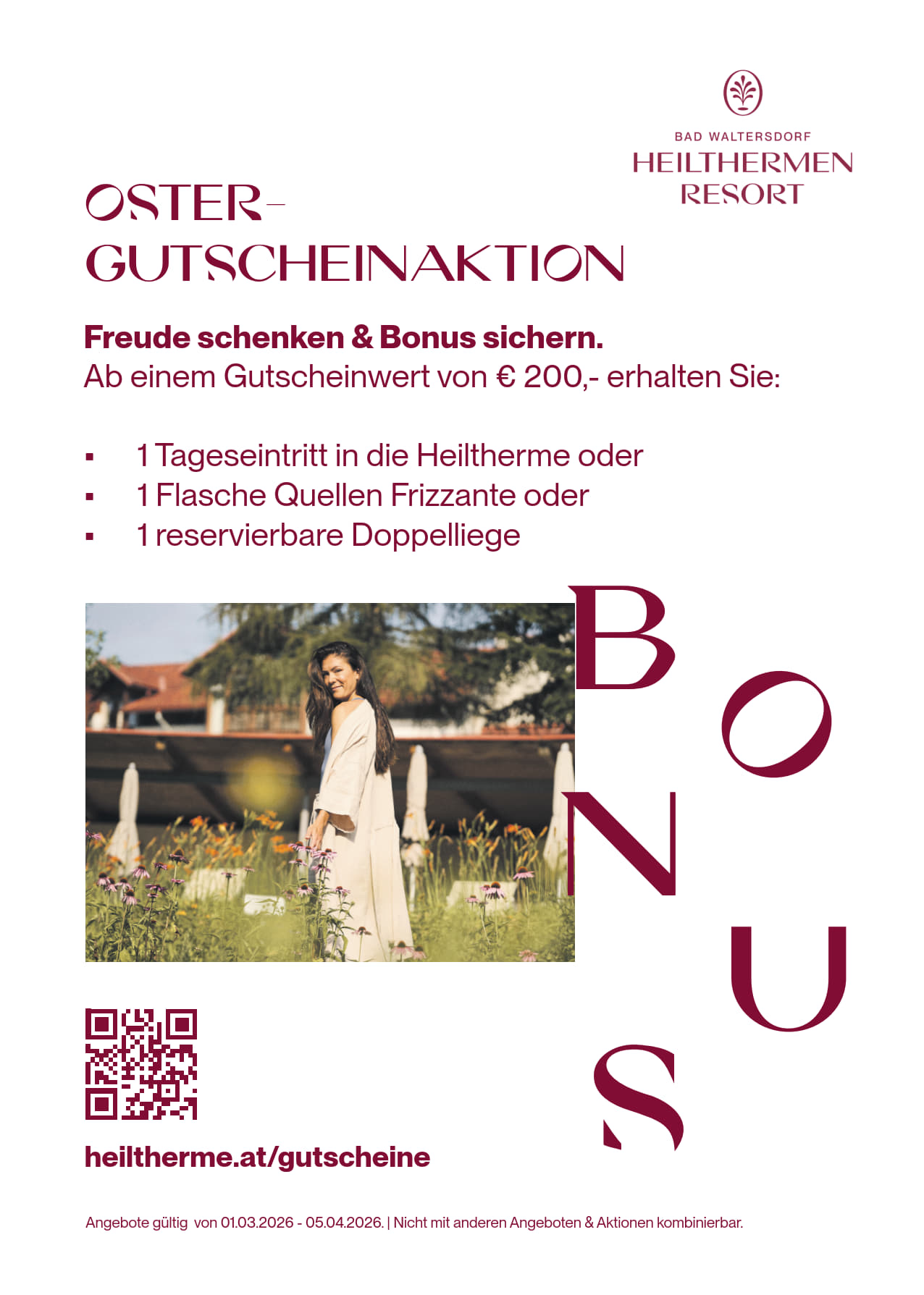 Heilthermenresort Bad Waltersdorf; Oster-Gutscheinaktion